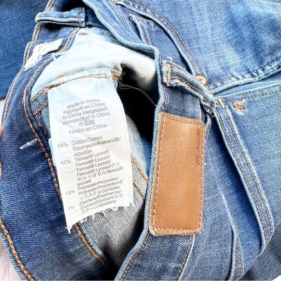 Madewell 10" High Rise Skinny Jeans Medium Wash Tencel Denim Edition Size 25 - Picture 9 of 9